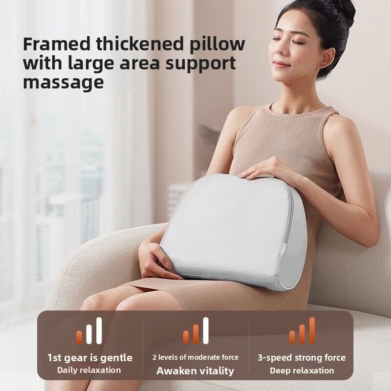 Yunyi Neck Massager Multifunctional Waist Back Lumbar Cushion Full Body Therapy Electric Kneading Massage Pillow_voghion.com