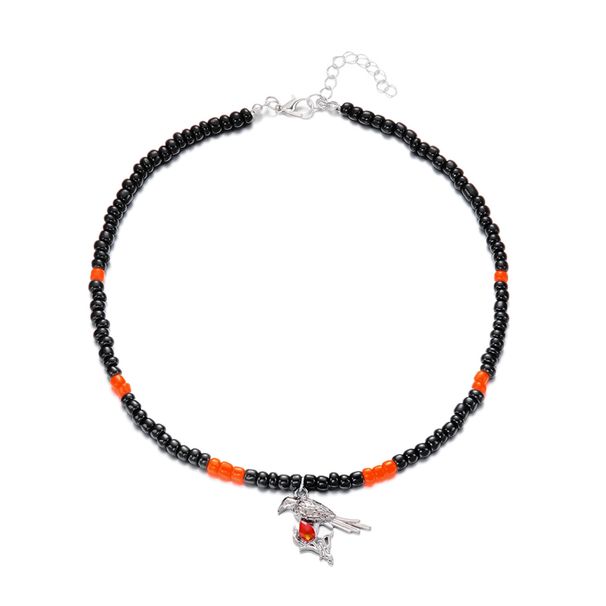 Collana di perline di miglio all'ingrosso, accessori di Halloween in stile gotico scuro europeo e americano, collana con clavicola, zucca, gatto e ragno per le donne_voghion.com