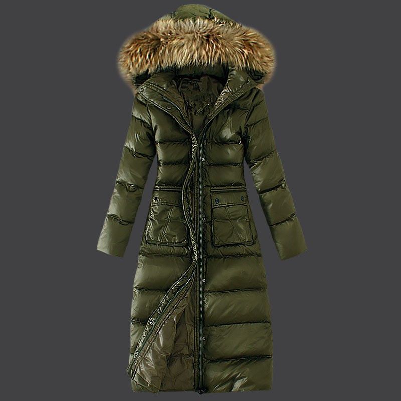 Abbigliamento da donna Cappotto in cotone con collo alto, cappuccio in pelliccia, ampio collo in pelliccia, vestibilità aderente, tasche applicate e orlo dritto_voghion.com