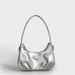 Borsa a tracolla con tracolla a peplo, stile casual, stile pendolare, stile Y2K, dolce, argento, da ascella, primavera estate 2025_voghion.com