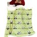 Coperta decorativa per divano e poltrona da letto con sfondo verde panda, super morbida e confortevole_voghion.com