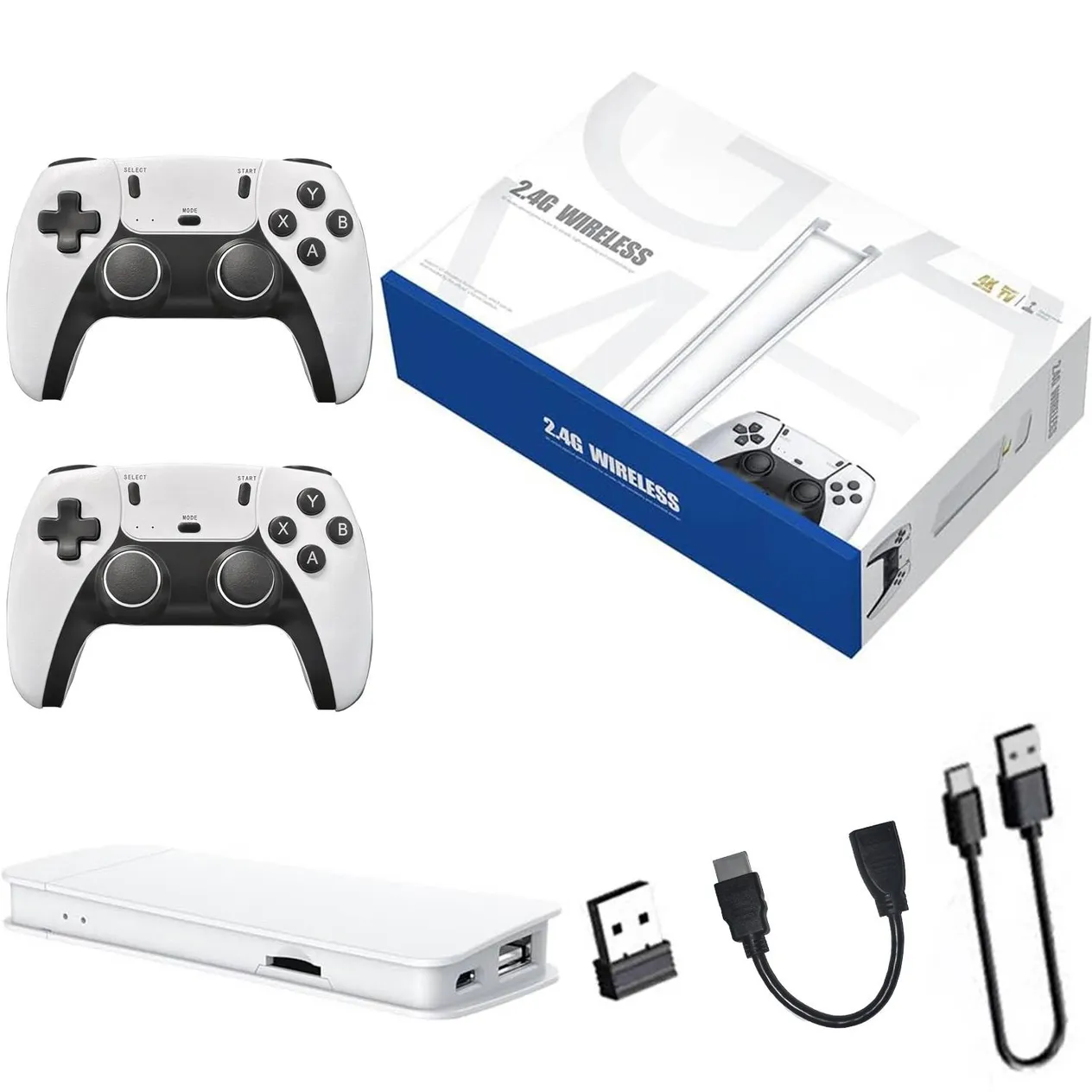 Herná konzola Retro Game Stick, 4K HDMI výstup a bezdrôtový ovládač s 20 000+/30 000+ hrami, arkádová herná konzola (64G/128G)_voghion.com