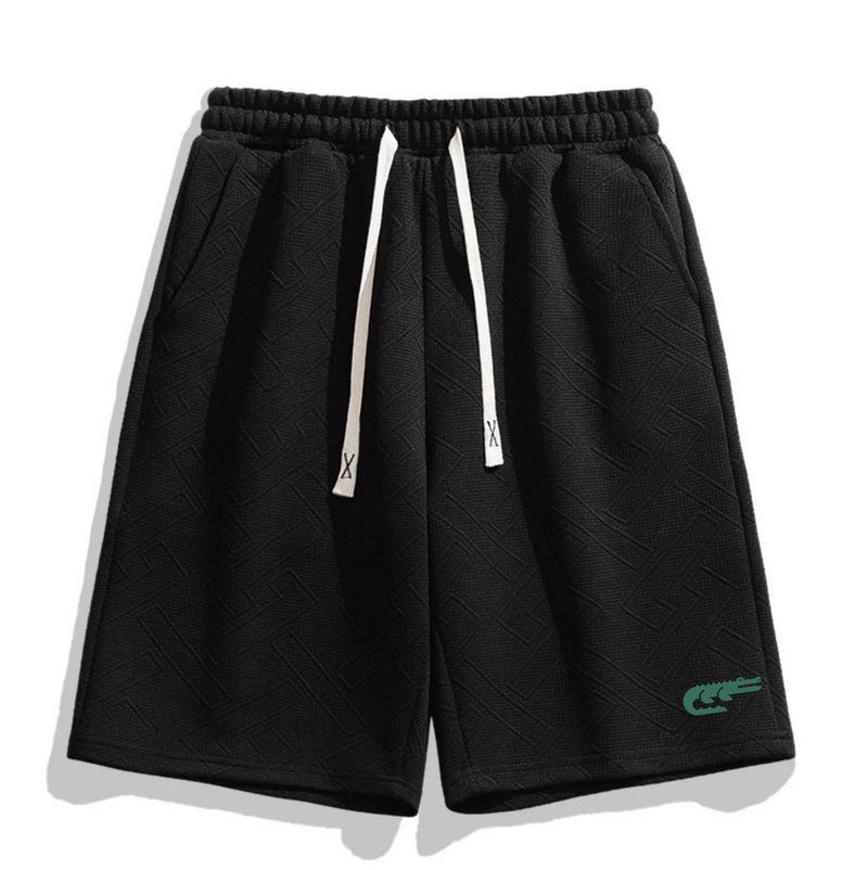 Men's Clothing [SportCroc] Men's Athletic Shorts - Solid Color Loose Fit | Quick-Dry Gym Wear With Crocodile Logo_voghion.com