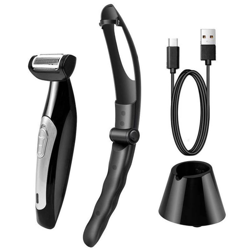 Epilator New Electric Back Shaver USB Charging Back Epilator With Handle Full Body Waterproof_voghion.com
