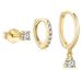 Set di orecchini classici INS con diamanti abbinati per donna_voghion.com