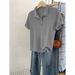 ragazza 2025 Nuova moda Polo colletto base camicia per le donne estate manica corta sciolto versatile intimo usura regolare spalla_voghion.com
