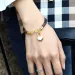 Brand Leather Charm Bracelets for Women Plaid PU Real Gold Plated Heart Bag Pendant Lobster Clasp Design Bangle Fashion_voghion.com