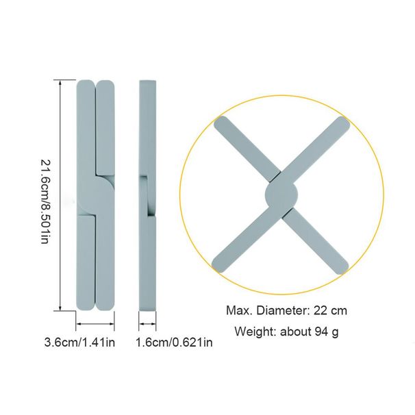 Lot de 2 dessous de plat pliables, antidérapants et résistants à la chaleur, servant également de dessous de plat en croix ou de sous-verre. Accessoires de cuisine_voghion.com