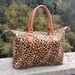 Street Ladies Weekend Travel Bag Furry Cow Leopard Print Short Distance Travel Bag_voghion.com