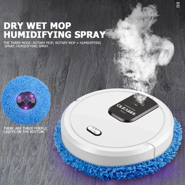 Tolmuimejad Intelligentne pühkimisrobot Nutikas immutamine Puhastus USB Laadimine Kuiv Märg Mop Kodu Põrandapuhastus Spray 230715_voghion.com