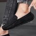 Fashion Suede Leather Men Casual Shoes Comfortable Man Loafers Lightweight Lazy Boat Shoes Breathable Slip On Man Driving Shoes_voghion.com