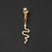 New Long Tassel Rhinestone Drop Belly Button Eing for Women Snake Shape Crystal Dangle Belly Button Eing Jewelry Gifts_voghion.com