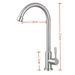 304 Stainless Steel Single-Handle Cold Water Faucet Home Kitchen Sink Basin Surface-Mounted Brushed Finish Vertical Swivel Faucet_voghion.com