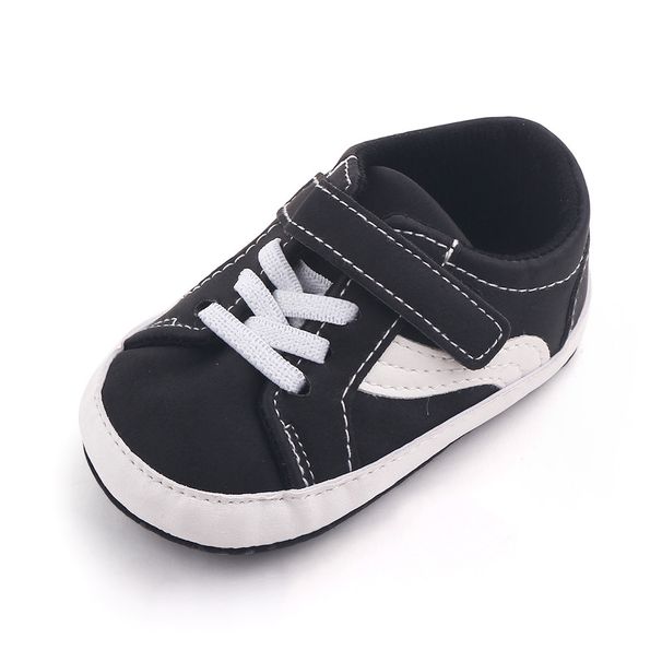 Mother & Kids Spring and autumn new casual baby shoes chessboard black and white checkered baby shoes soft sole Velcro toddler shoes wholesale 2658_voghion.com