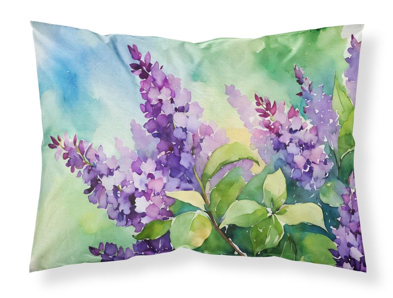 New Hampshire Purple Lilac in Watercolor Standard Pillowcase Lightweight Super Soft Easy Care Decorative Artwork Pillowcase, Standard_voghion.com