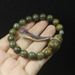 10mm Green Sandalwood Beaded Bracelet With Calabash Charm - Natural Fragrant Wood Jewelry_voghion.com