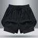 Men's Athletic Running Shorts With Built-in Liner – Quick-Dry Basketball Gym Shorts For Training & Sports (Black, S-4XL)_voghion.com