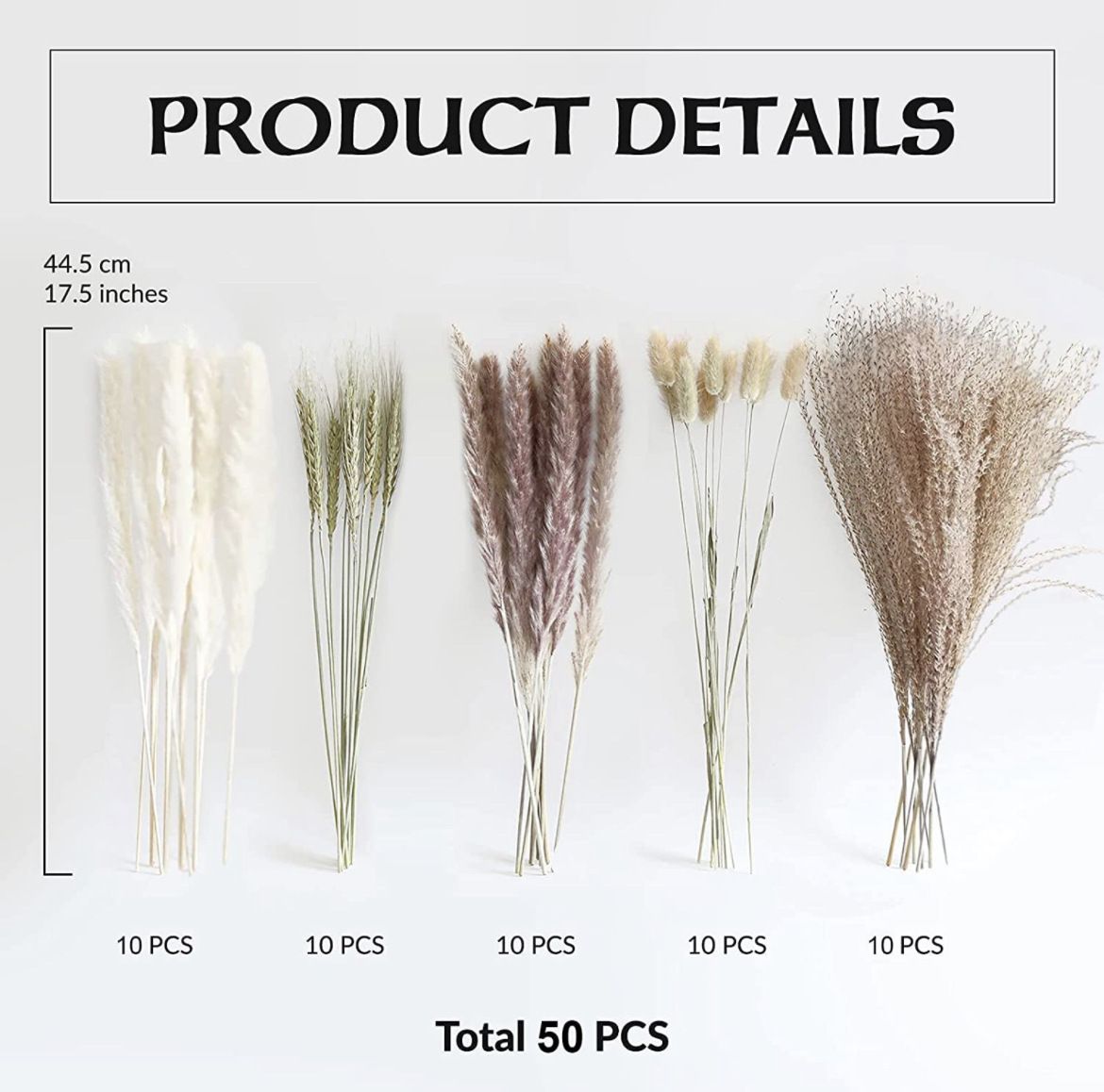 Reed Rabbit Tail Whisk Small Pampas Grass Home Decoration Mixed Dried Flower Bouquet_voghion.com