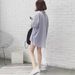 Women's Clothing Autumn striped shirt women's mid length long sleeved large size student versatile loose boyfriend style jacket village clothes_voghion.com