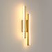 GOECO Acryl-LED-Wandleuchte, nordisches Design, Goldfarbe, 40 x 9,5 x 4 cm, warmes Licht 3000 K, 16 W, perfekt für moderne Dekoration_voghion.com