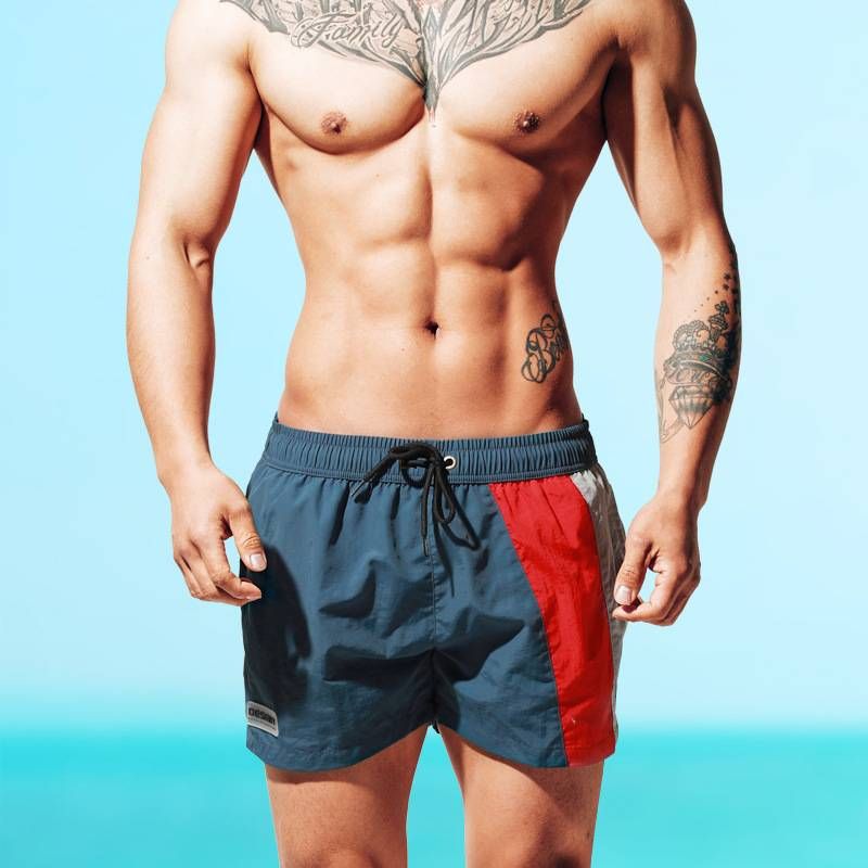 Men's Flat-angle Loose Swimming Trunks And Quick-drying Beach Pants_voghion.com