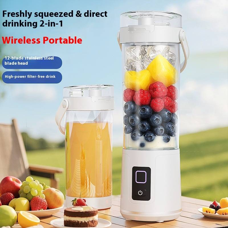 Portable Electric Juicer - Mini Wireless Blender For Home Use, Multifunctional Smoothie Maker With USB Charging​​_voghion.com