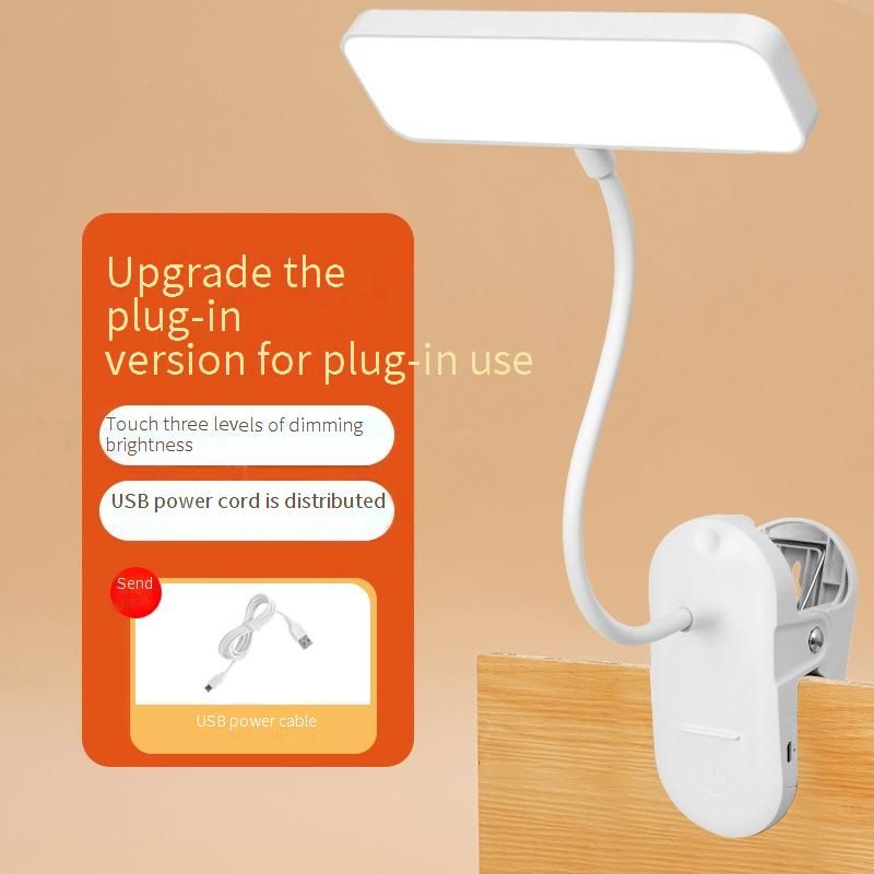 ​Adjustable Clip-On LED Desk Lamp With 3 Brightness Levels & Eye Protection, Portable Reading Light For Study, Bedroom, Office_voghion.com