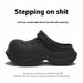 Women's Platform Crocs – 3.5cm Thick Sole EVA Slip-Ons With Breathable Holes, Anti-Slip & Cushion Comfort (Black/White/Sand, Sizes 35-40)_voghion.com