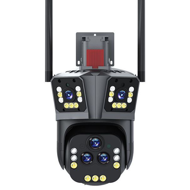 360° Panoramic WiFi Security Camera With 20x Zoom, 5-Lens System, Remote Viewing, Night Vision, Outdoor/Indoor Use,_voghion.com