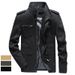 Herren Jugend Stehkragen Mittellange Casual Fashion Herbst und Winter dünne Windjacke_voghion.com