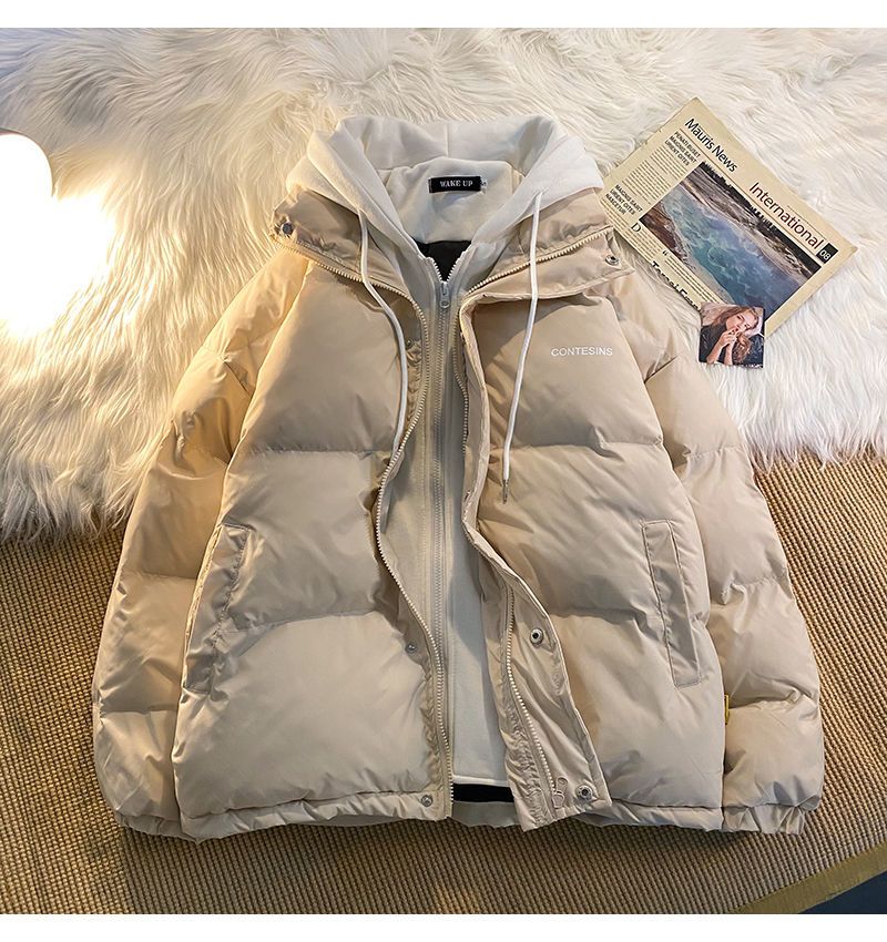 Winter Freizeit Baumwolle Kleidung Frauen Y2K multifunktionale gefälschte zwei Tasche Reißverschluss Daunenjacke dicken Mantel koreanische Version_voghion.com