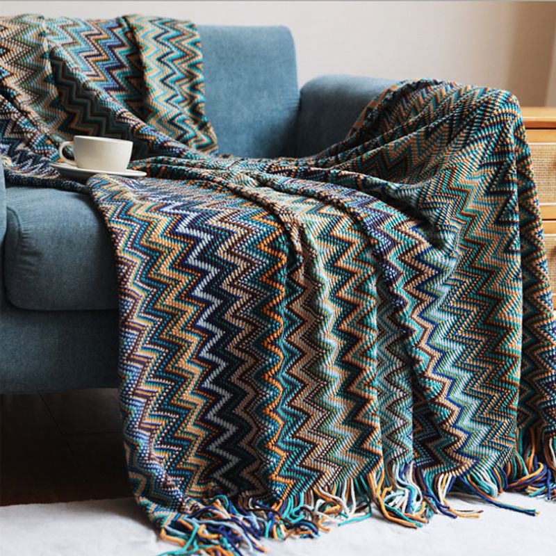 Light Luxury Knitted Shaggy Thread Sofa Office Air Conditioner Cover Blanket_voghion.com