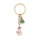Unisex Christmas style alloy keychain fashion personality exquisite elk snowman Santa Claus Christmas tree snowflake pendant_voghion.com