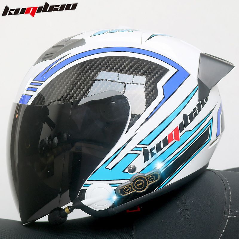 Casco da moto Bluetooth intelligente con riduzione del rumore, doppia visiera e batteria a lunga durata - Certificato 3C/DOT - Unisex_voghion.com