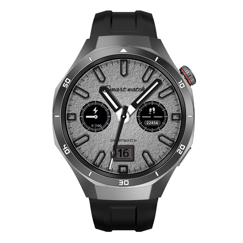 Neu Smart Watch 1,463 Zoll AMOLED Display Herren Schwarz Sportuhr Bluetooth Anruf Gesundheitsmonitor IP68 Wasserdicht Für Android_voghion.com