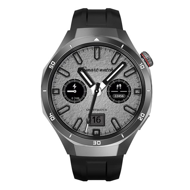 Neu Smart Watch 1,463 Zoll AMOLED Display Herren Schwarz Sportuhr Bluetooth Anruf Gesundheitsmonitor IP68 Wasserdicht Für Android_voghion.com