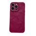 Suitable for iPhone 16PROMAX frosted wrinkled soft case Simple wine red Aple 14PRO protective case_voghion.com
