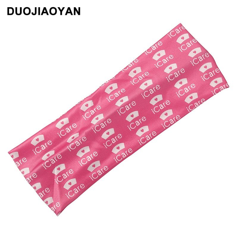 Hot-Selling Medical Anti-Strangle Button Mask Elastic Hair Band Printed Sweat-Absorbing Wide Sports Headband_voghion.com