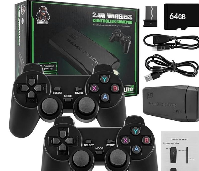 Heimspielkonsole mit doppeltem drahtlosem Controller und doppelter Arcade-Retro-Nostalgie-High-Definition-M8-Spielkonsole_voghion.com