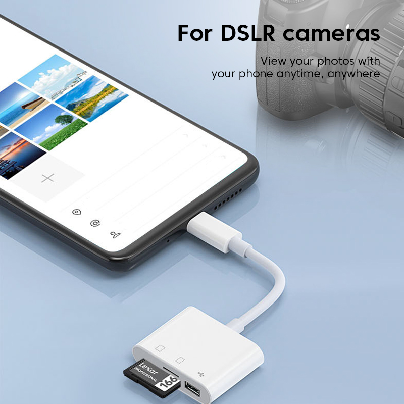 Adapter Type-C Micro TF CF SD Memory Card Reader Writer Compact Flash USB-C Adapter for Book Samsung Huawei Xi_voghion.com