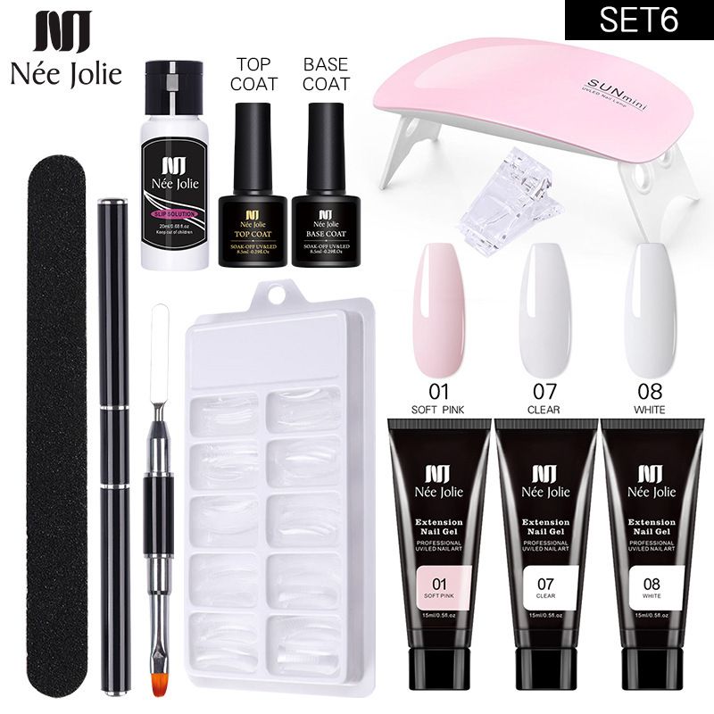 Nail Glue 15ml Nail Extension Glue Set Nail Mold Double Headed Brush Nail Crystal Extension Glue Set Phototherapy Gel_voghion.com