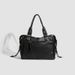 Soft leather retro tote bag trendy color one shoulder messenger bag multi pocket tote bag_voghion.com