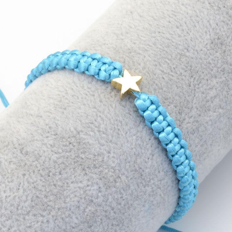 New Style Unisex Couple Copper Pentagram Moon Clover Adjustable Parent-Child Creative Lucky Bracelet_voghion.com