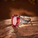 Fashion Men And Women New Jewelry Inlaid Orange Oval Zircon Ring_voghion.com
