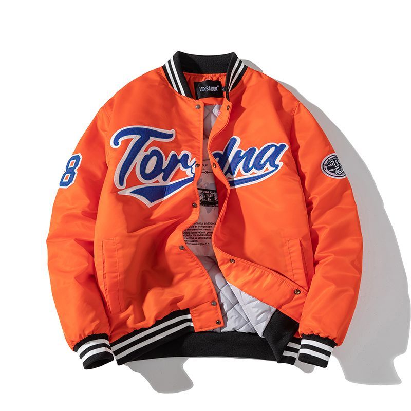 Hip Hop Baseball Mænd Kvinder Broderi Bogstaver Streetwear Jakke Mode Vintage Vindjakke Par Forår_voghion.com