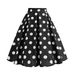 GraceChic X Cross-Border Women's Manufacturer Wholesale European And American Fashion Versatile Polka Dot Print Half Pleated Waist_voghion.com