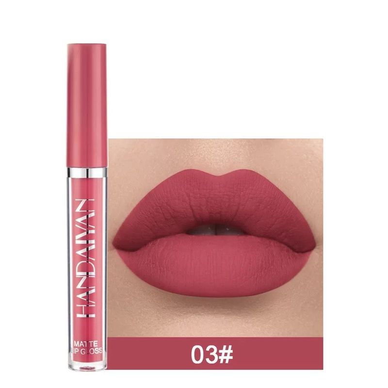 Lucidalabbra rosso opaco, antiaderente, non sbiadisce facilmente, rossetto liquido nebbioso di marca di nicchia, lucidalabbra a tubo sottile_voghion.com
