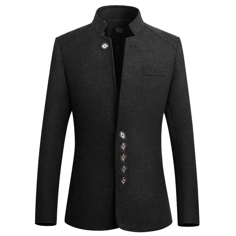 2022 Vintage-Blazermäntel für Herren im chinesischen Stil, einreihiges Businesskleid mit Stehkragen, Jacken, Anzugblazer_voghion.com