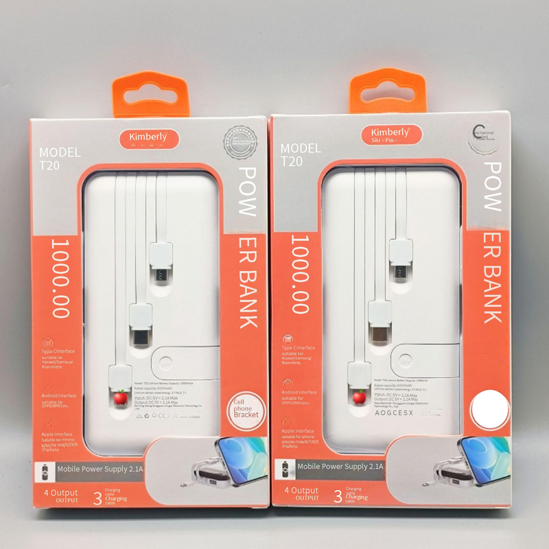 Power Bank 10000 MAh Portable Power Bank With Built In Power Bank With Digital Display, Light And Sufficient, 10,000 MAh Mobile Power Bank_voghion.com