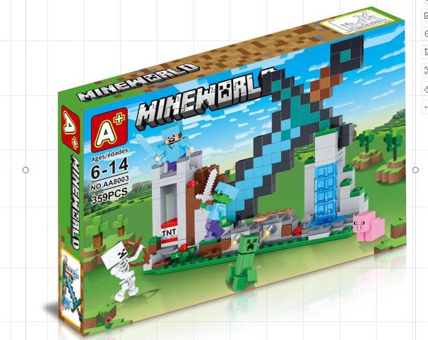 Minecraft Yapı Taşları ile Uyumlu, Erkek Çocuklar İçin Eğitici Bulmaca Oyuncakları, Küçük Parçacık Montaj Oyuncakları, Mekanik Mağaralar, Eğitim Hediyeleri_voghion.com